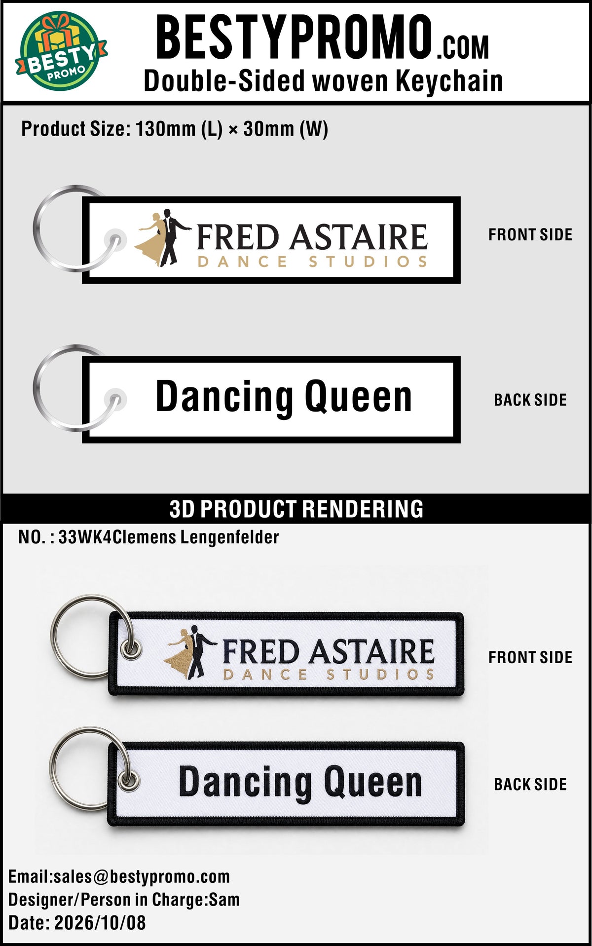 Custom Double-Sided Woven Flight Key Tag & Acrylic Keychain - Sample - 20261011 - 33