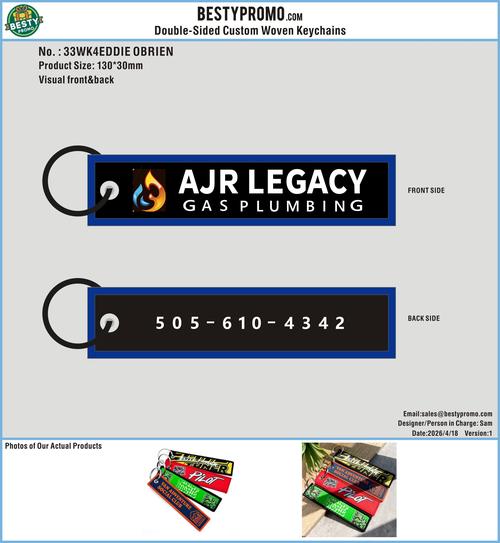 Custom Double-Sided Woven Flight Key Tag - 20260420 -33