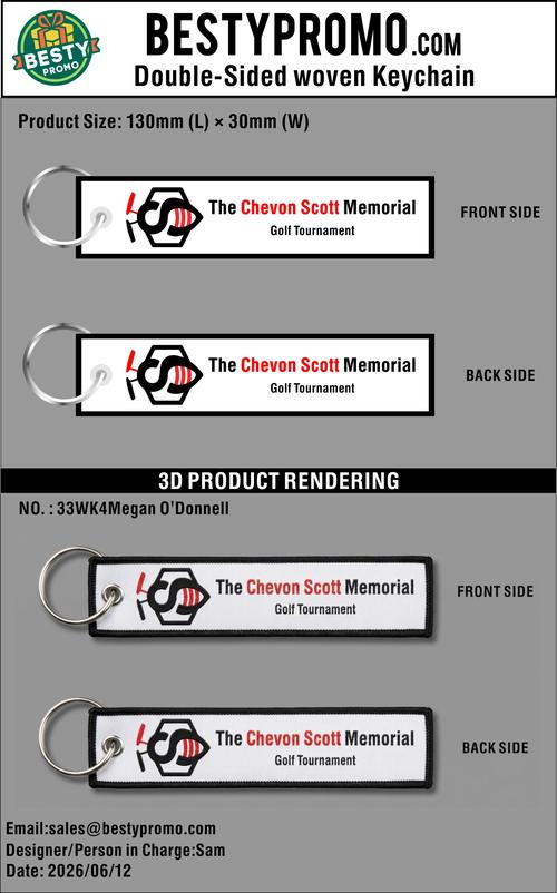 Custom Double-Sided Woven Flight Key Tag - 20260620 - 33