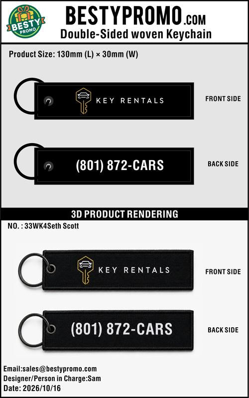Custom Double-Sided Woven Flight Key Tags - 20261016-33
