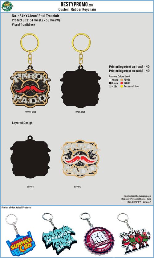 Custom Rubber keychains-20KY4Jean' Paul Trosclair260307