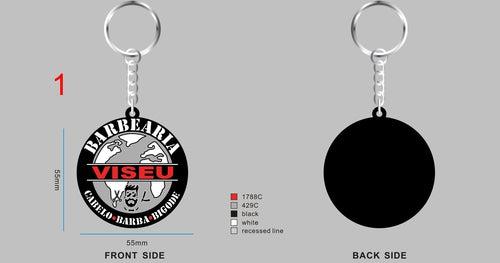 CUSTOM RUBBRT KEYCHAINS-05RK4Barbearia Viseu