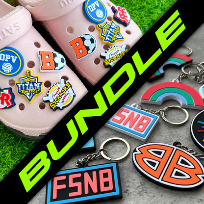 BUNDLE: Custom Rubber Keychains & Custom Clog Charms
