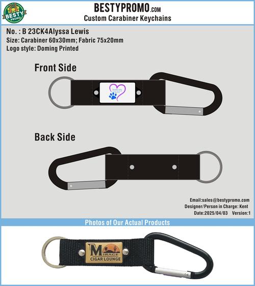 Custom Carabiner Keychains-23CK4Alyssa Lewis250403