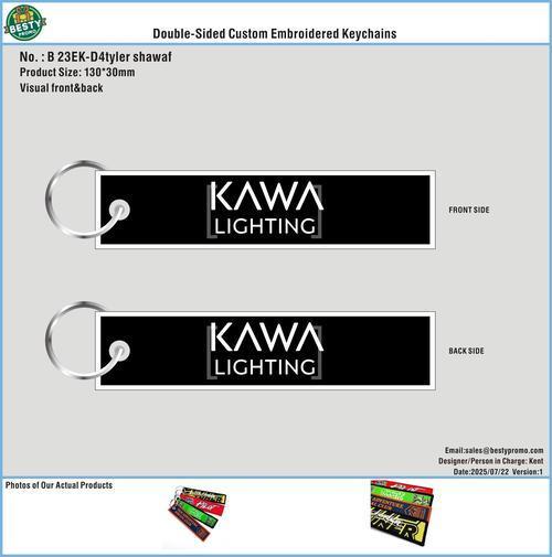 Double-Sided Custom Embroidered Keychain-23EK-D4tyler shawaf250722