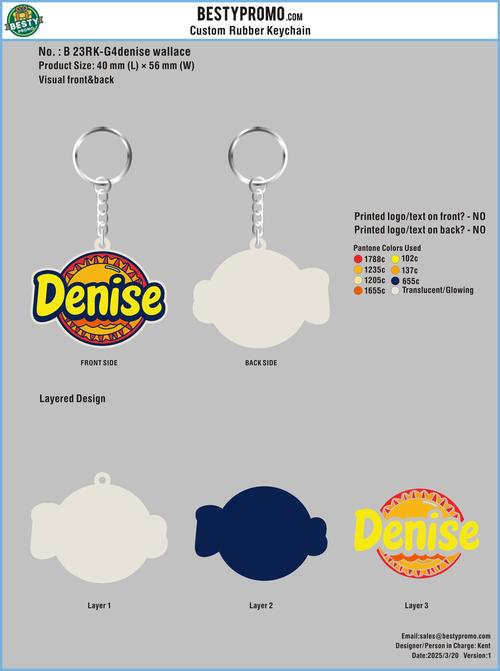 Custom Glow-in-the-Dark 3D Rubber Keychains-23RK-G4denise wallace250319