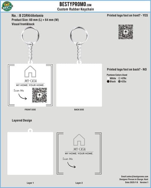 CUSTOM RUBBER KEYCHAIN-23RK4Antonio241230