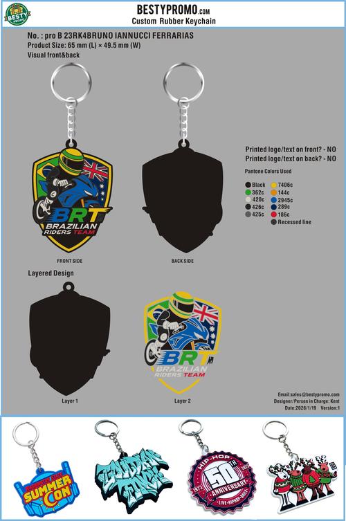 CUSTOM RUBBER KEYCHAIN-23RK4BRUNO IANNUCCI FERRARIAS260119