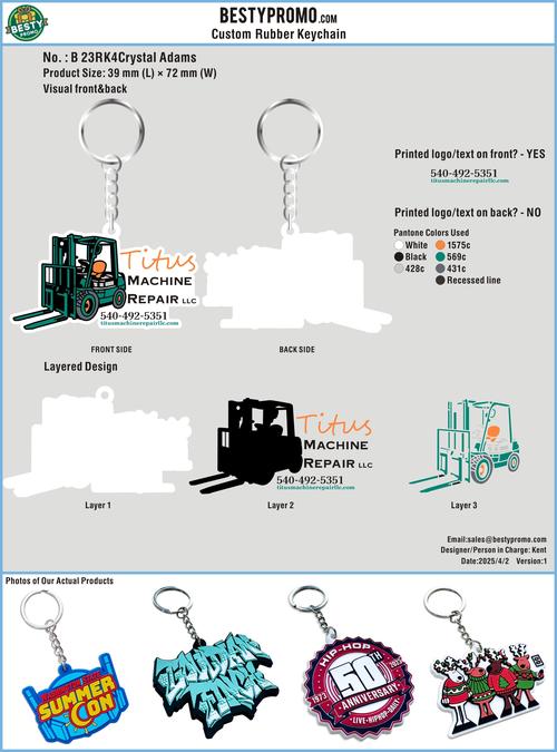 CUSTOM RUBBER KEYCHAIN-23RK4Crystal Adams250402