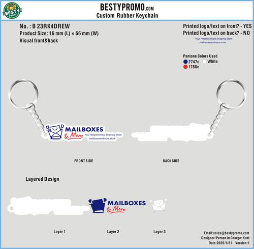 Custom Rubber Keychains-23RK4DREW250126