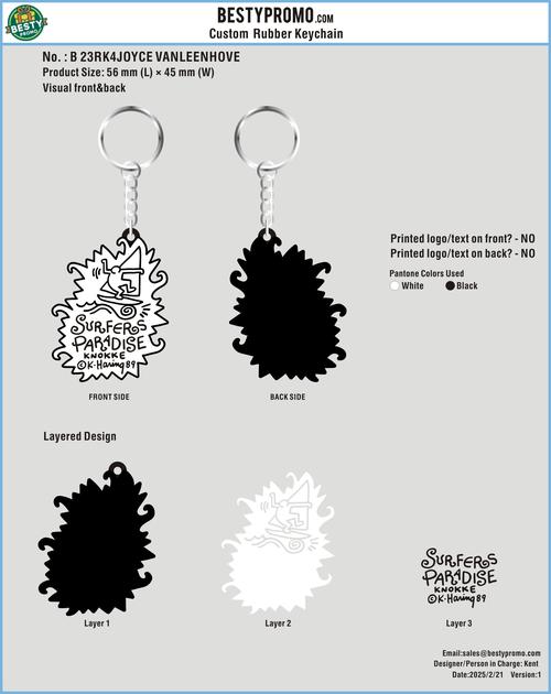 CUSTOM RUBBER KEYCHAIN-23RK4JOYCE VANLEENHOVE250221