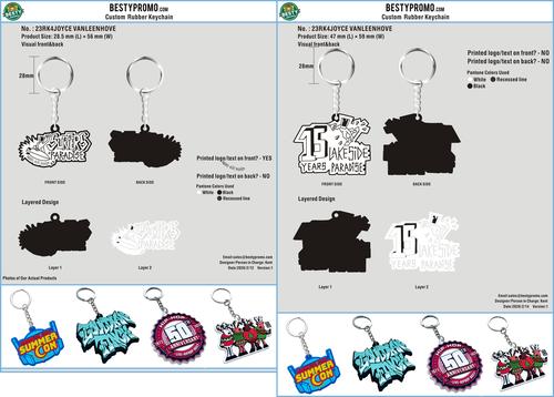 CUSTOM RUBBER KEYCHAIN-23RK4JOYCE VANLEENHOVE260212