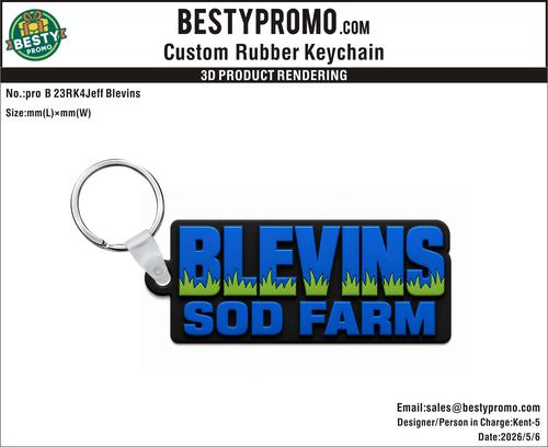 Custom 3D Die Cut Rubber Keychains-2060507-23-1