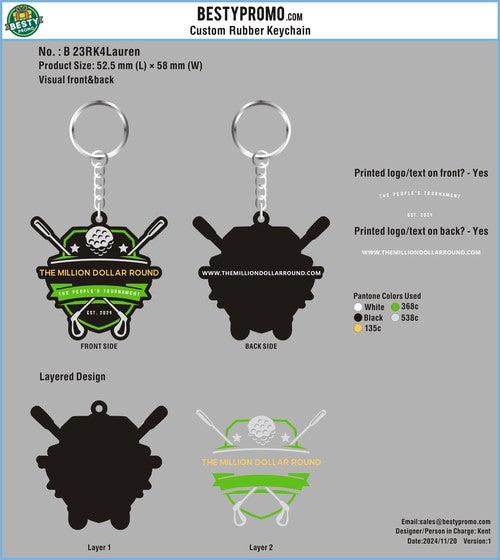 CUSTOM RUBBER KEYCHAIN-23RK4Lauren241120