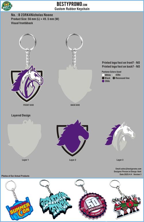 CUSTOM RUBBER KEYCHAIN-23RK4Nicholas Noone250404