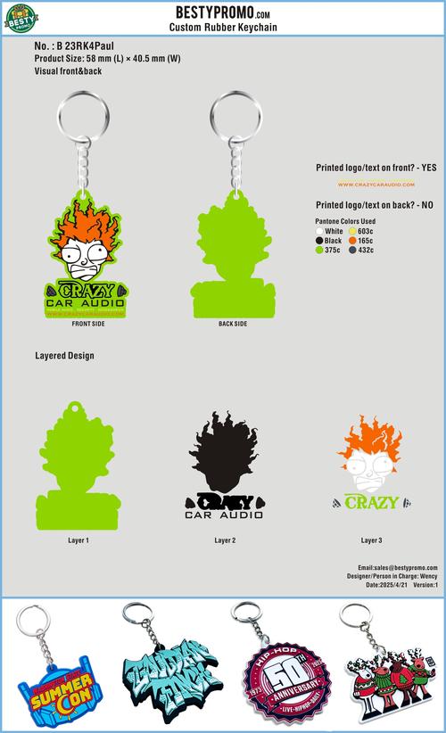 CUSTOM RUBBER KEYCHAIN-23RK4Paul250418