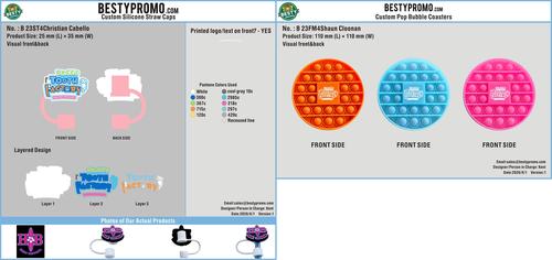Custom Silicone Straw Caps/Custom Silicone Pop Bubble Coaster/Custom Die-Cut Soft Enamel Metal Lapel Pin-20260606-23-RE
