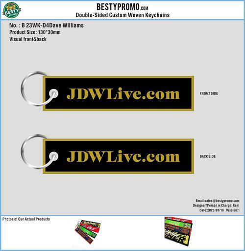 Double-Sided Custom Woven Keychains-23WK-D4Dave Williams250719