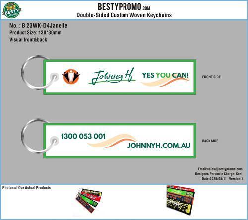 Double-Sided Custom Woven Keychains-23WK-D4Janelle250811