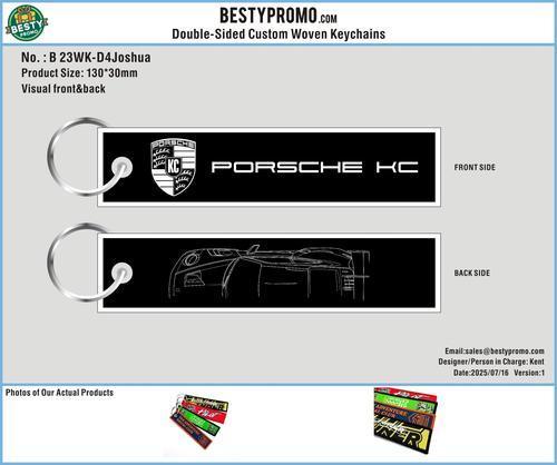 Double-Sided Custom Woven Keychains-23WK-D4Joshua250716