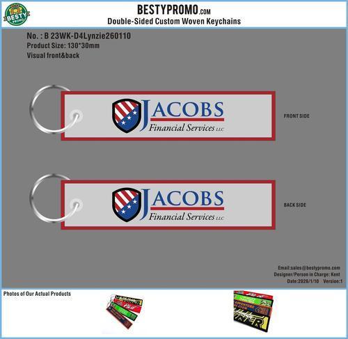 Custom Double-Sided Woven Flight Key Tag-23WK-D4Lynzie260110