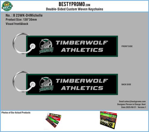 Double-Sided Custom Woven Keychains-23WK-D4Michelle250821