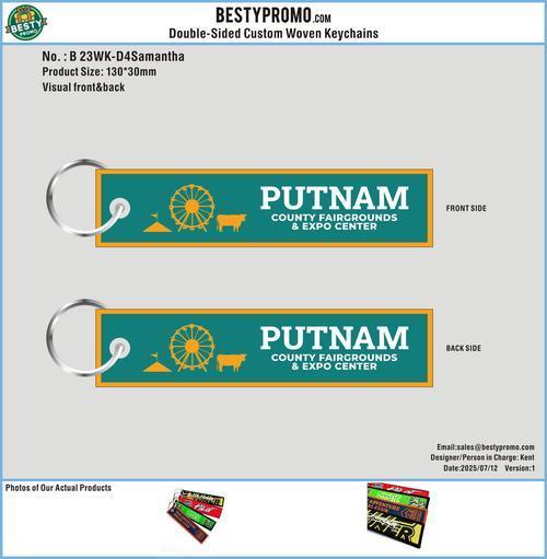 Double-Sided Custom Woven Keychains-23WK-D4Samantha250712