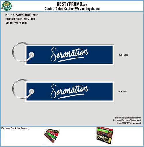Double-Sided Custom Woven Keychains-23WK-D4Trevor250716