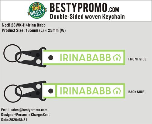 Custom Double-Sided Woven Flight Key Tag with Snap Hook-20260901-23