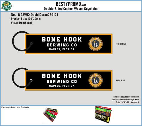 Custom Double-Sided Woven Flight Key Tag -23WK4David Doran260121