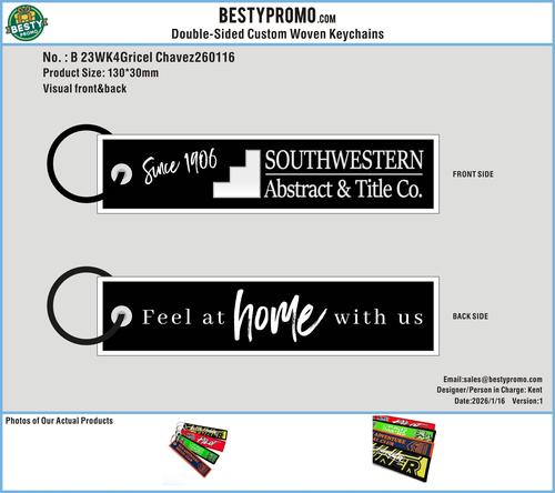 Custom Double-Sided Woven Flight Key Tag-23WK4Gricel Chavez260116