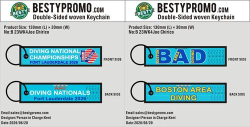 Custom Double-Sided Woven Flight Key Tag-20260623-23-RE