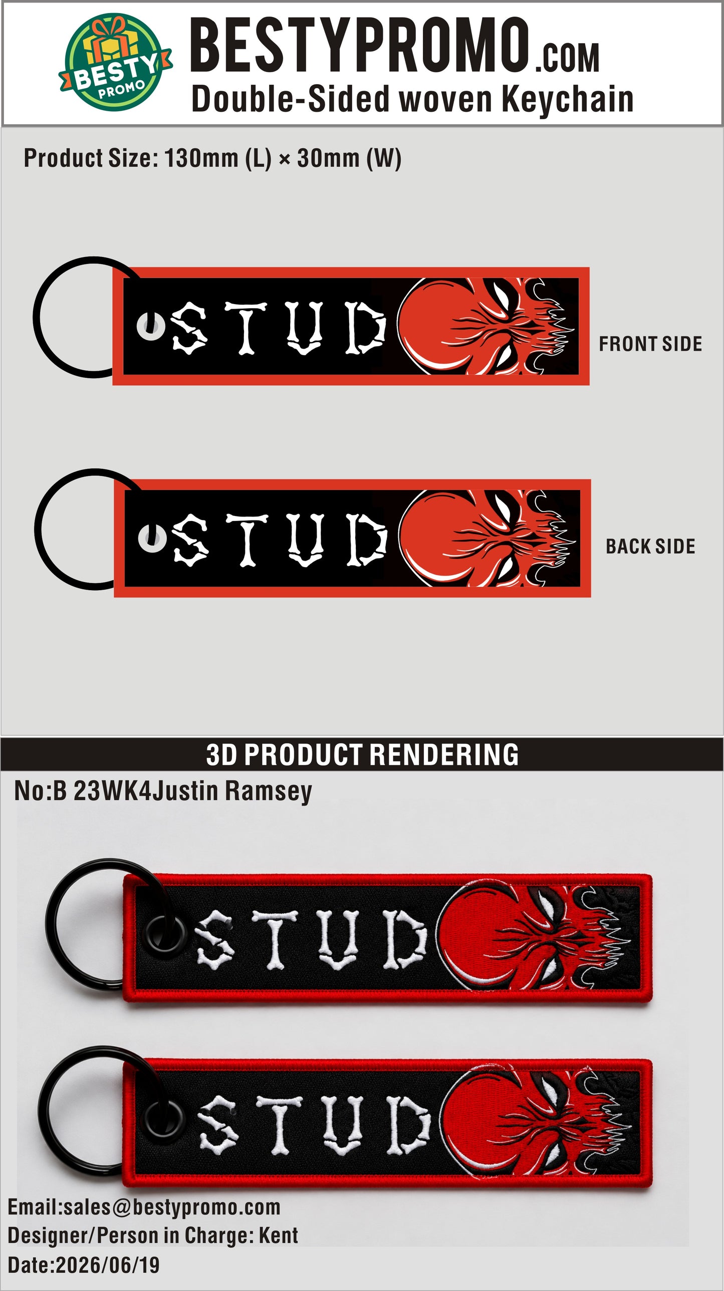 Custom Double-Sided Woven Flight Key Tag-20260620-23