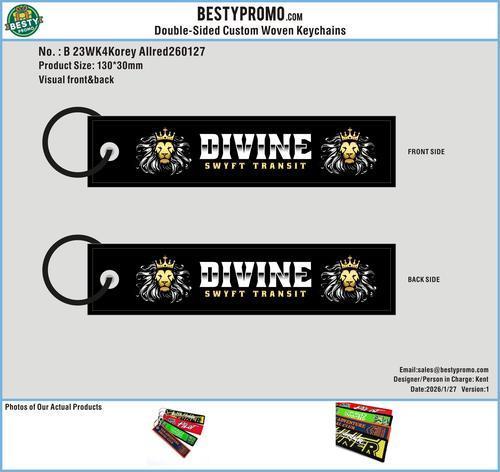 Custom Double-Sided Woven Flight Key Tag-23WK4Korey Allred260127