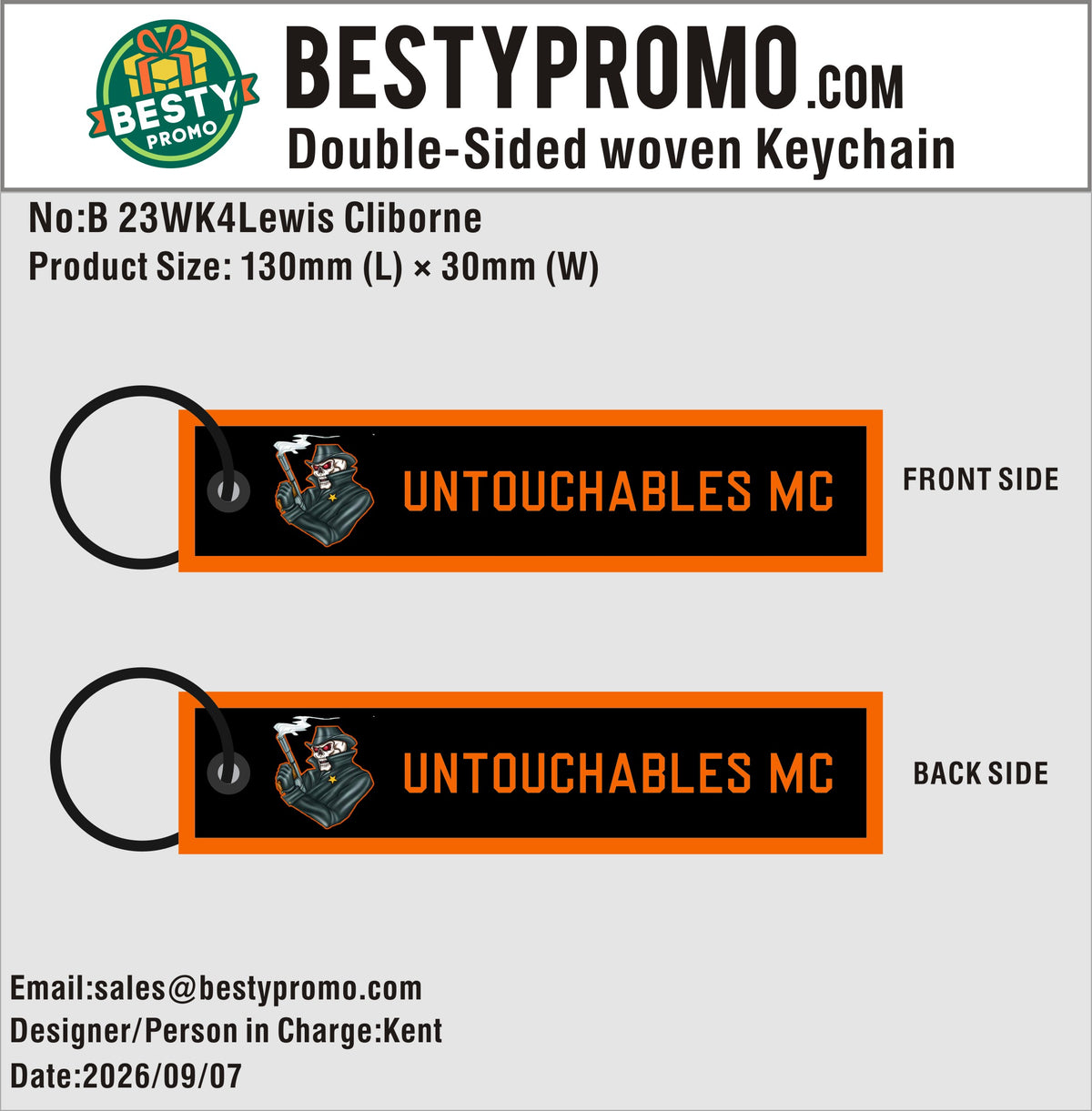Custom Double-Sided Woven Flight Key Tag-20260908-23