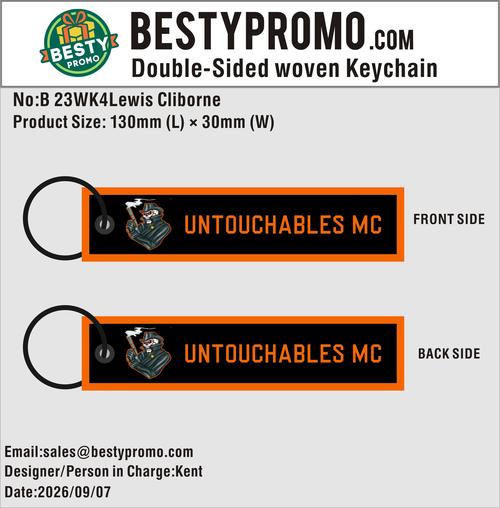 Custom Double-Sided Woven Flight Key Tag-20260908-23