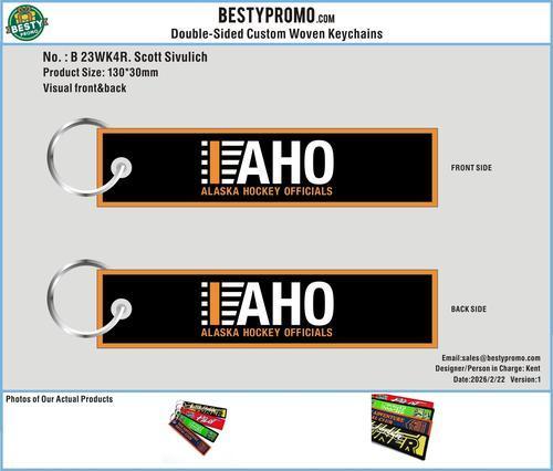Custom Double-Sided Woven Flight Key Tag-23WK4R. Scott Sivulich260222