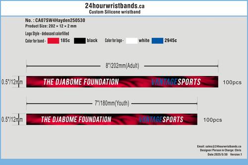 CUSTOM SILICONE WRISTBAND CA07SW4Hayden250530