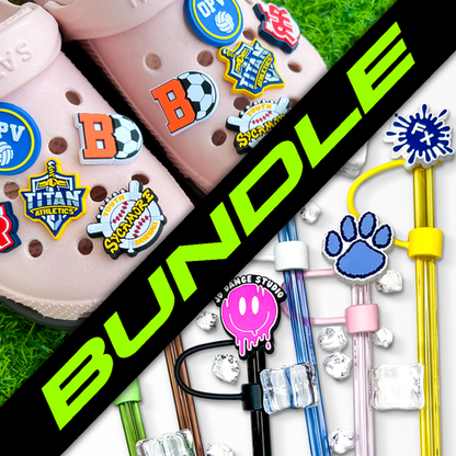 BUNDLE: Custom Clog Charms & Custom Straw Topoers
