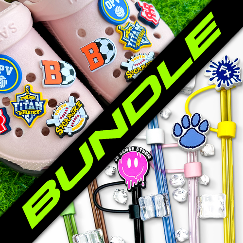BUNDLE: Custom Clog Charms & Custom Straw Topoers