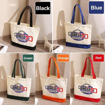 Colorblock Canvas Shoulder Bag – Custom Logo