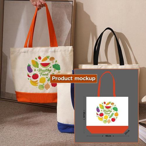 Colorblock Canvas Shoulder Bag – Custom Logo