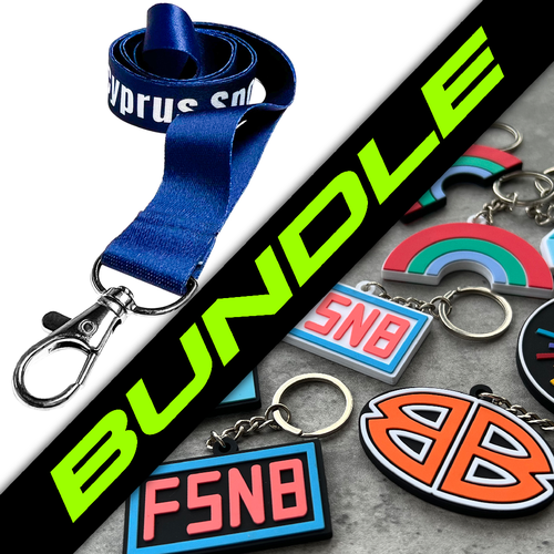 BUNDLE: Custom Rubber Keychains & Custom Lanyards