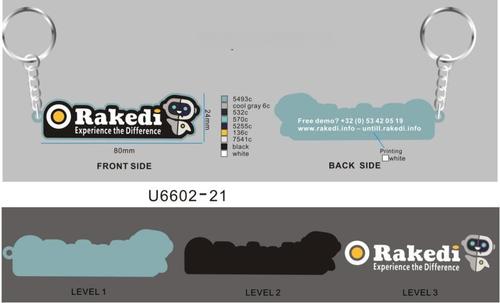 CUSTOM RUBBER KEYCHAIN- 21 Reorder U6602