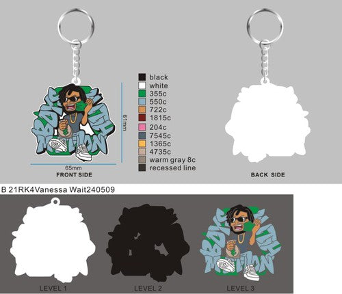 CUSTOM RUBBER KEYCHAIN 21RK4Vanessa Wait