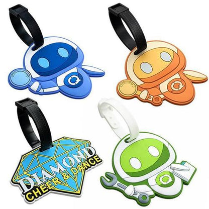 Custom 3D Die-Cut Soft PVC Luggage Tag (Logo & Shape) – Free Proof & Quote