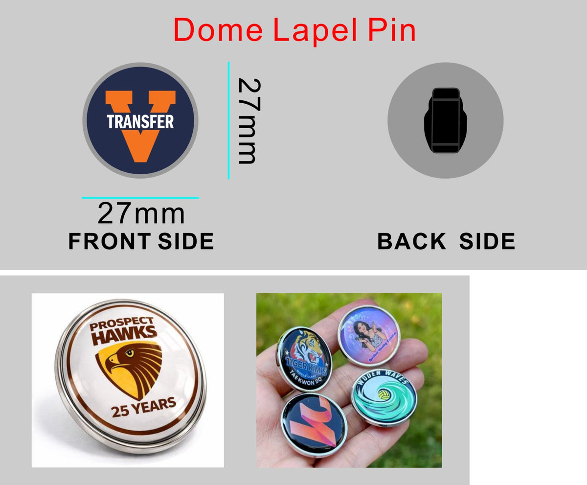 Custom Full Color Domed Metal Lapel Pins – 20260928-20-RE