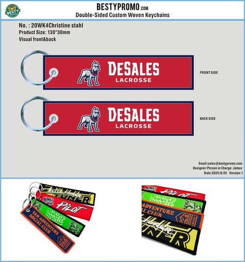 Double Sided Woven Keychains-20WK4Christine stahl 250825