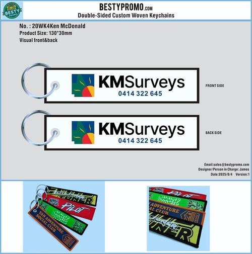 Double Sided Woven Keychain-20WK4Ken McDonald 250804