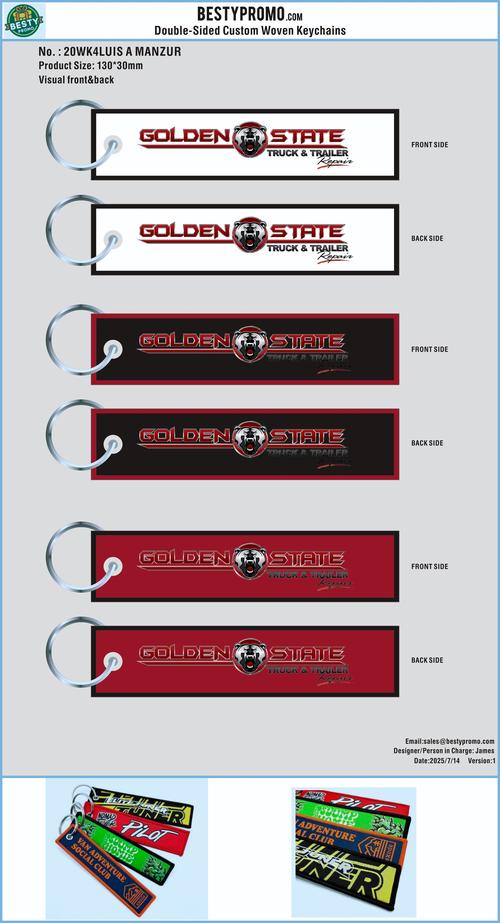 Double Sided Woven Keychains-20WK4LUIS A MANZUR 250714